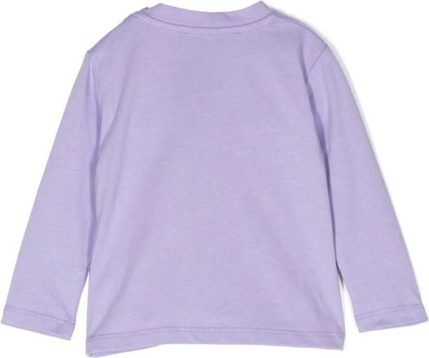 Versace Kids Sweater met logoprint Paars