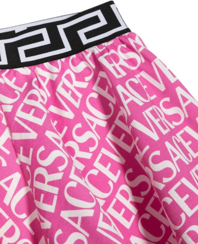 Versace Kids Shorts met logoprint Roze