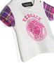Versace Kids Medusa katoenen T-shirt met tartan ruit Wit - Thumbnail 3