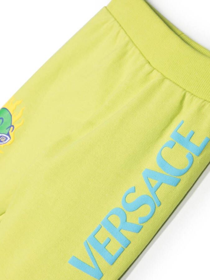 Versace Kids Trainingsbroek met logoprint Groen