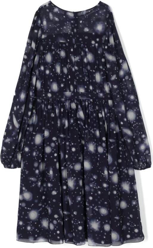 Versace Kids Maxi-jurk met print Blauw