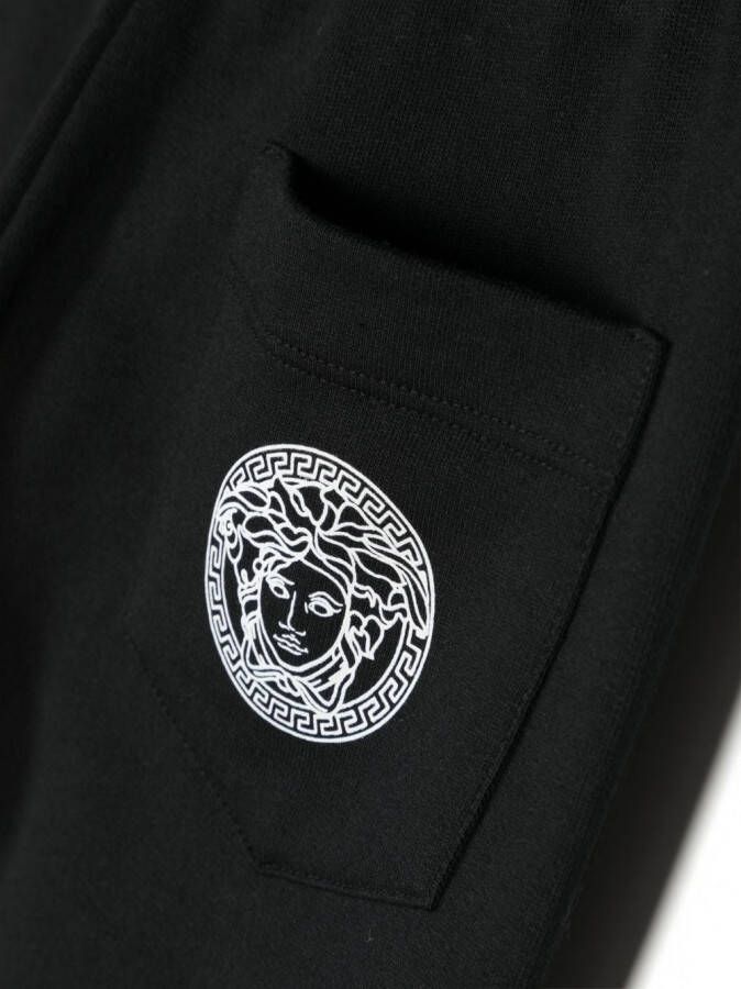 Versace Kids Trainingsbroek met Medusa logo Zwart
