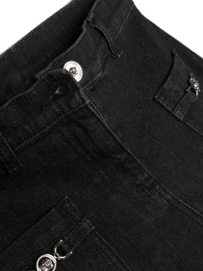 Versace Kids Medusa jeans met patch Zwart