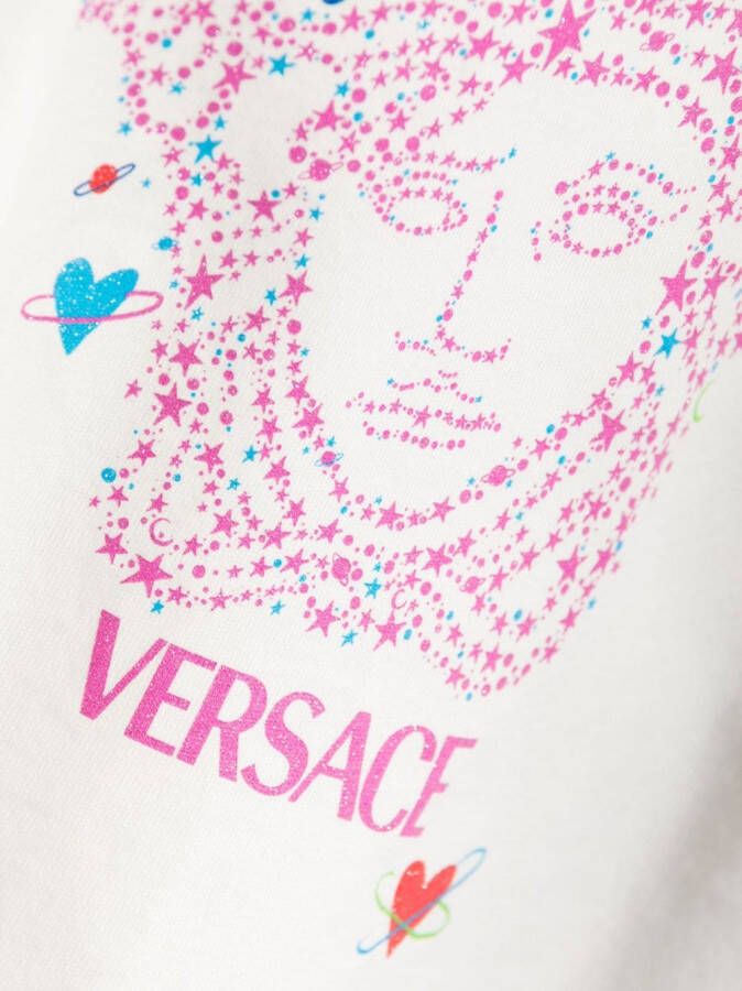 Versace Kids Medusa T-shirt met print Wit