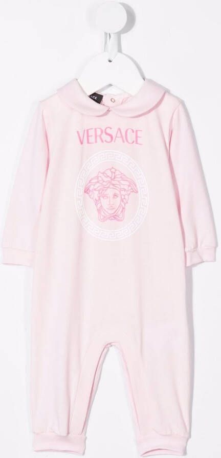 Versace Kids Romper met print Roze