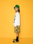 Versace Kids Katoenen shorts met Barocco Kidsprint Zwart - Thumbnail 3