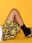 Versace Kids Katoenen shorts met Barocco Kidsprint Zwart - Thumbnail 5