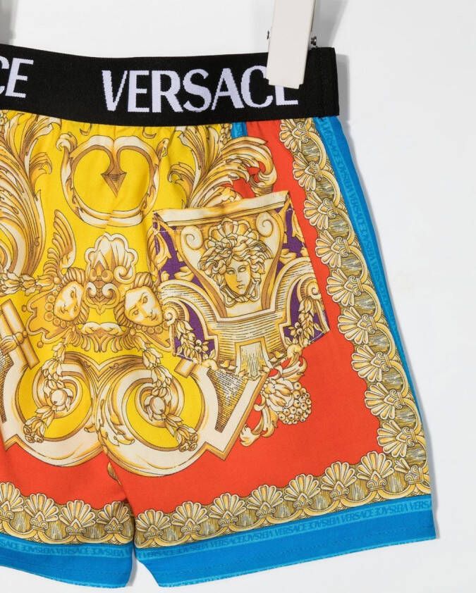Versace Kids Shorts met barokprint Goud