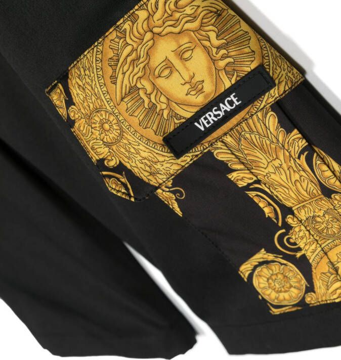 Versace Kids Shorts met barokprint Zwart