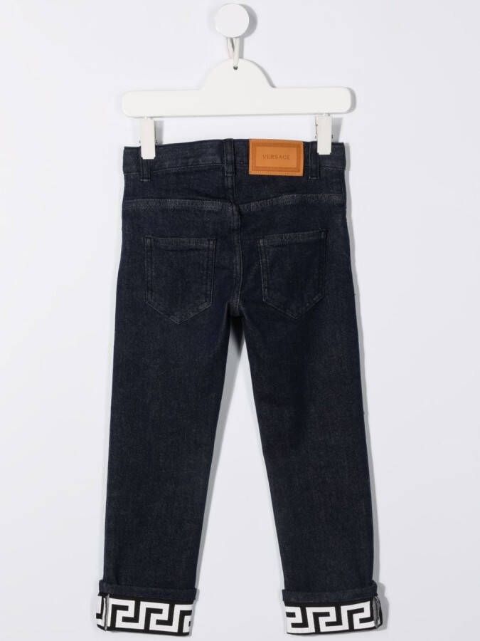 Versace Kids Slim-fit jeans Blauw
