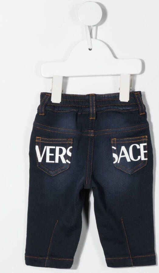 Versace Kids Straight jeans Blauw