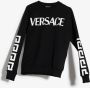 Versace Kids Katoenen sweater met logoprint Zwart - Thumbnail 4