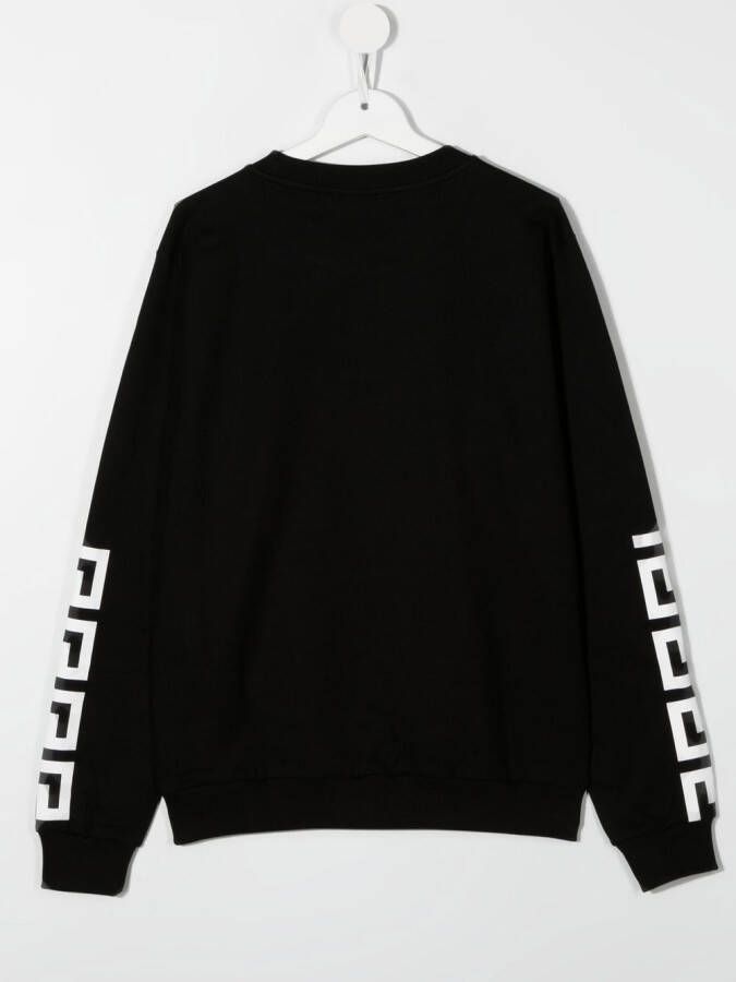 Versace Kids Sweater met logoprint Zwart