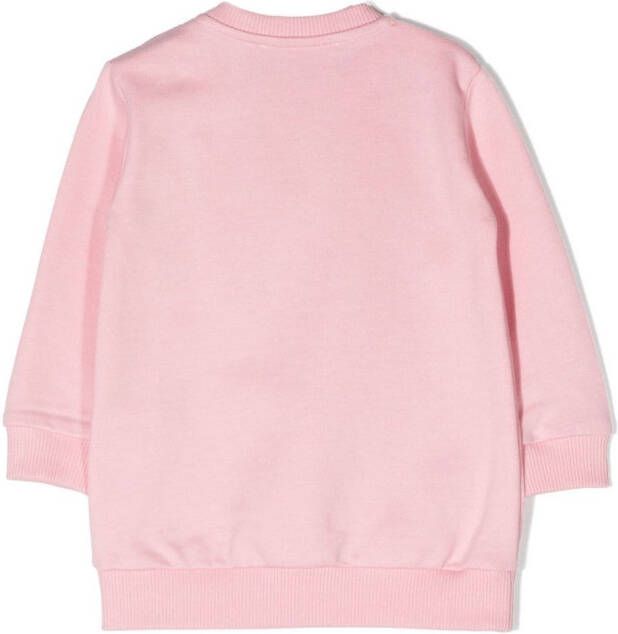 Versace Kids Sweaterjurk met logoprint Roze