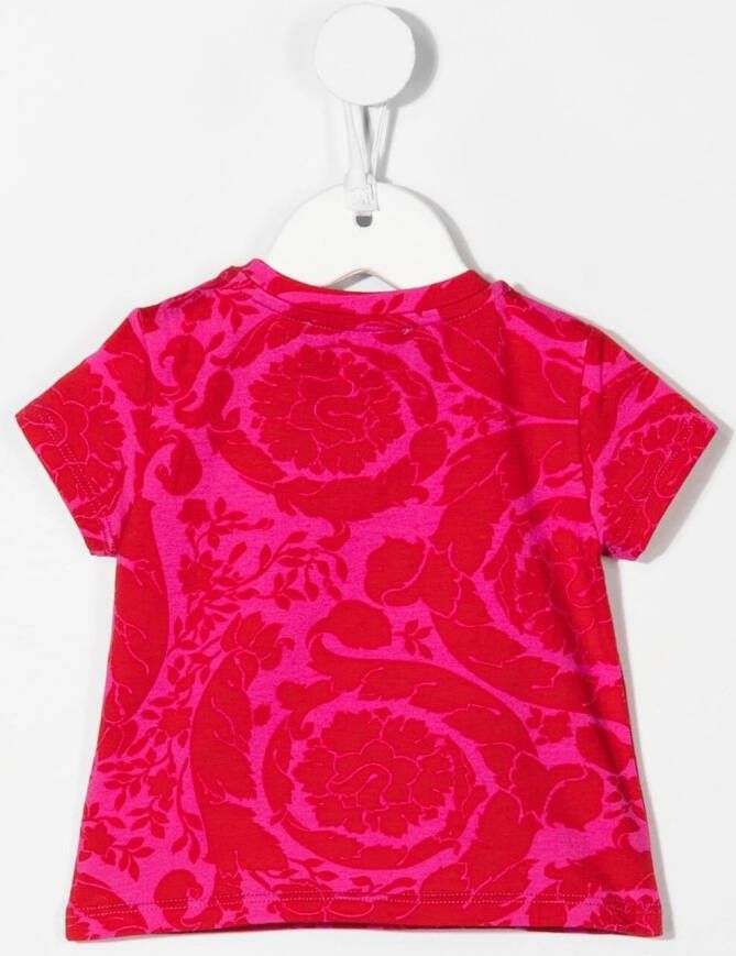 Versace Kids T-shirt met barokprint Roze