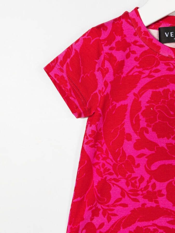 Versace Kids T-shirt met barokprint Roze