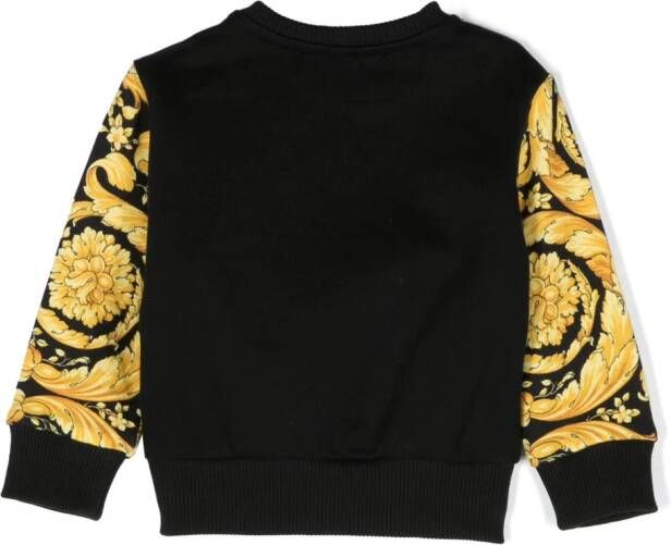 Versace Kids Medusa Baby sweater met barokprint Zwart