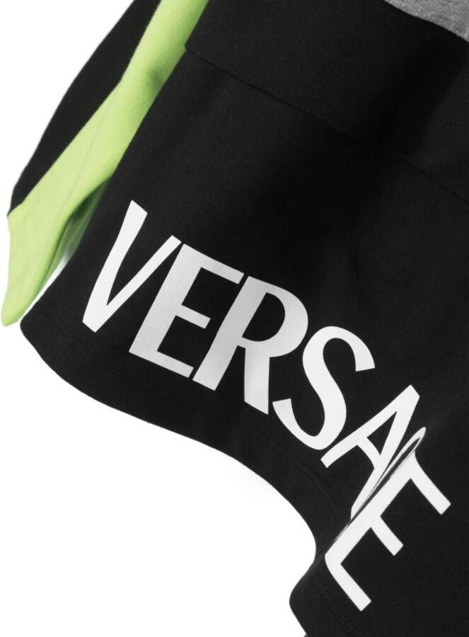 Versace Kids T-shirt met colourblocking Zwart