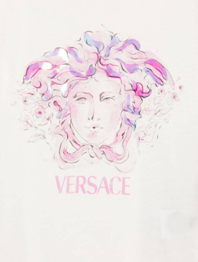 Versace Kids T-shirt met grafische print Wit