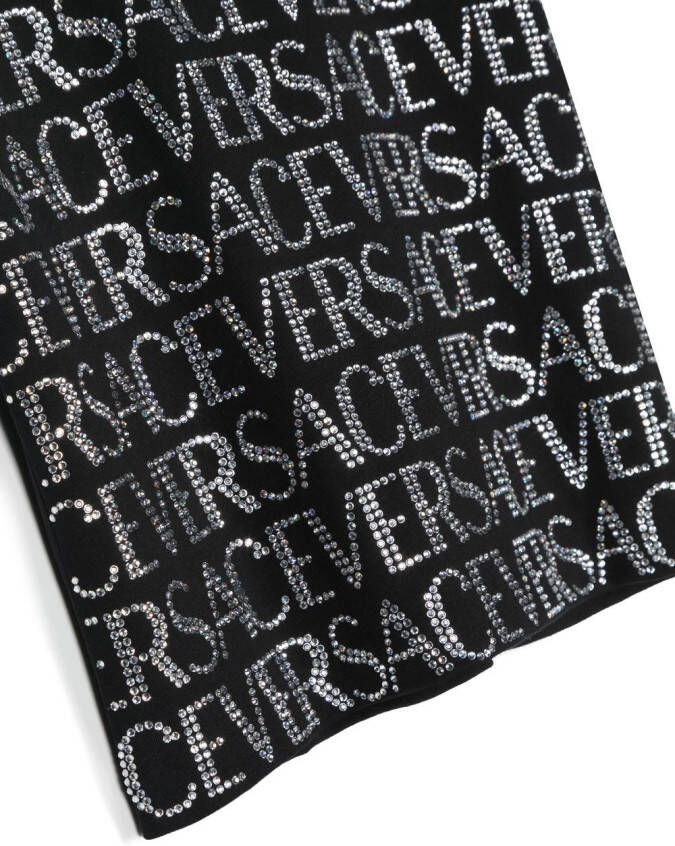 Versace Kids T-shirt met logo Zwart