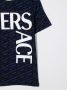 Versace Kids T shirt met logoprint kinderen Spandex Elastane katoen 10 Blauw - Thumbnail 2