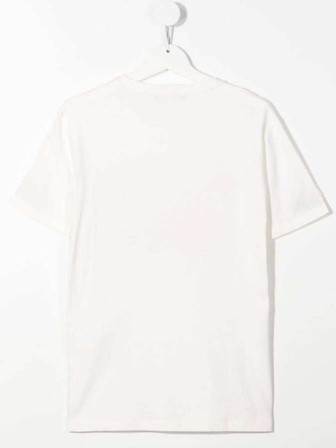 Versace Kids T-shirt met logoprint Wit