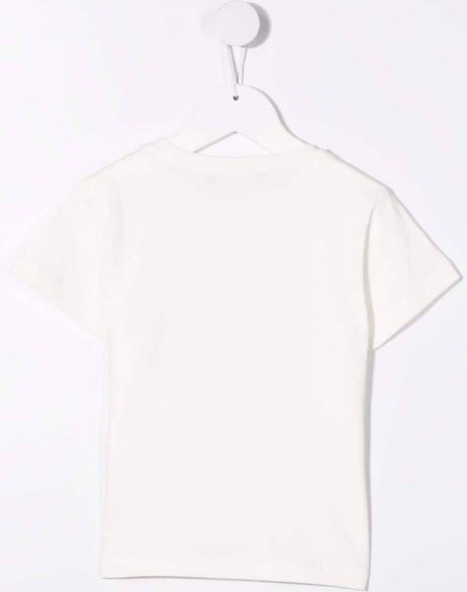 Versace Kids T-shirt verfraaid met kristallen Wit