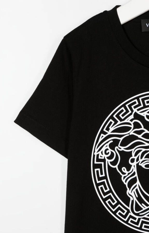 Versace Kids Katoenen T-shirt Zwart