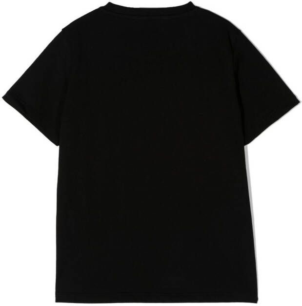 Versace Kids T-shirt met tekst Zwart