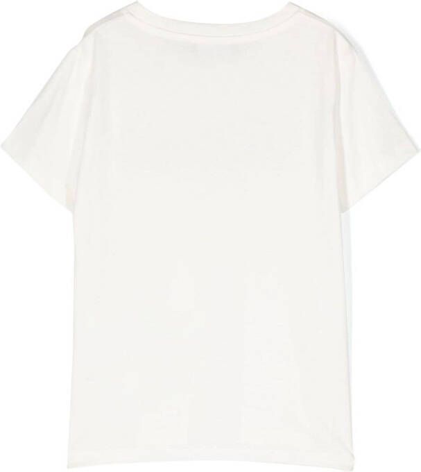 Versace Kids T-shirt verfraaid met kristallen Wit