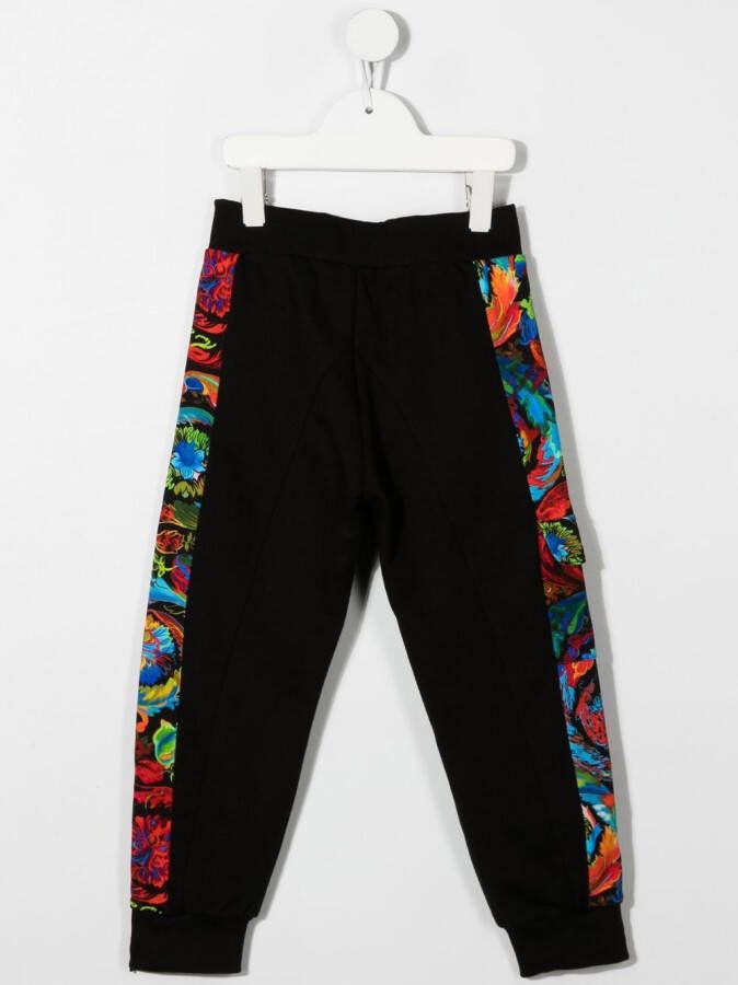 Versace Kids Trainingsbroek met barokprint Zwart