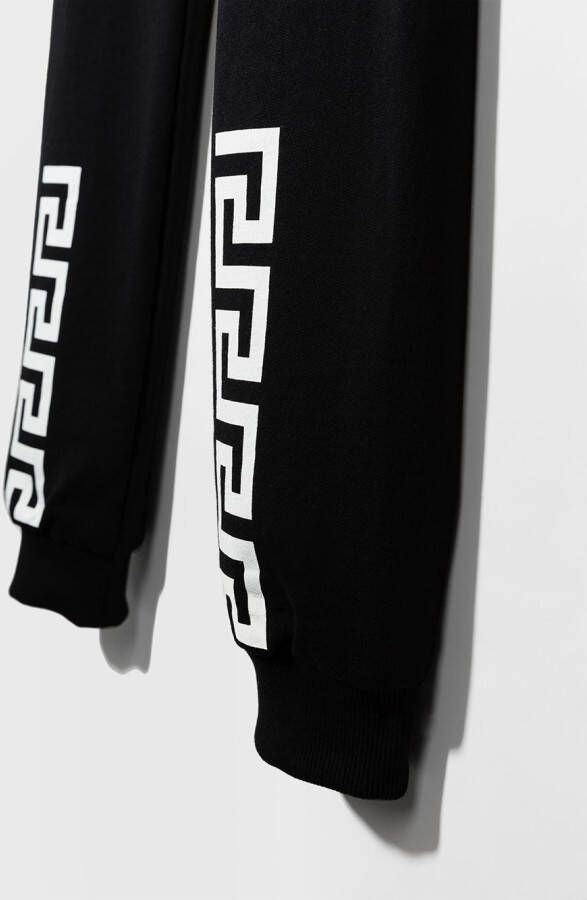 Versace Kids Trainingsbroek met Greca design Zwart