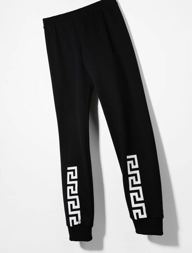 Versace Kids Trainingsbroek met Greca design Zwart