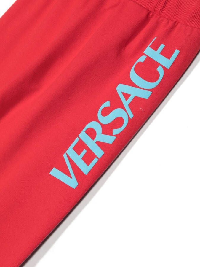 Versace Kids Trainingsbroek met logoprint Rood