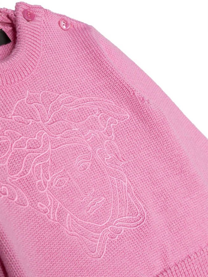 Versace Kids Trui met geborduurd logo Roze
