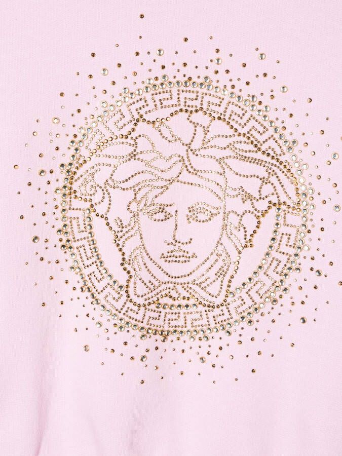 Versace Kids Trui met verfraaid logo Roze