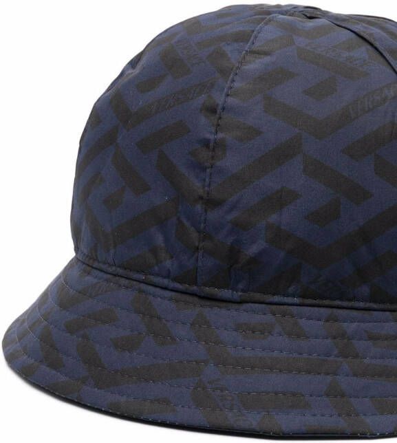 Versace Kids Vissershoed met logopatch Blauw