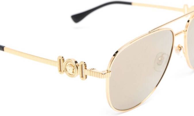 Versace Kids Zonnebril met rond montuur Goud