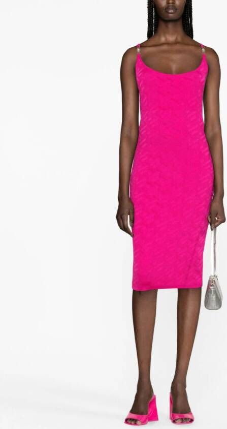 Versace Gebreide midi-jurk Roze