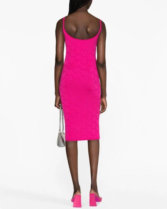 Versace Gebreide midi-jurk Roze