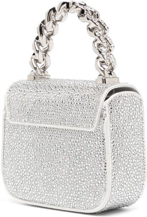 Versace Mini-tas verfraaid met kristallen Zilver
