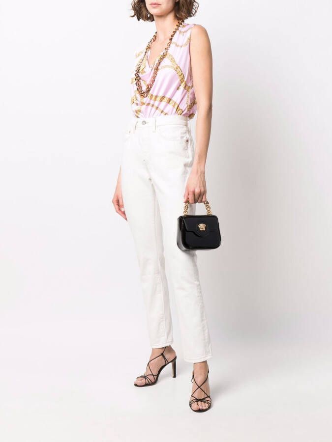 Versace La Medusa gelakte mini-tas Zwart