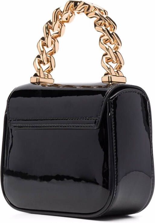 Versace La Medusa gelakte mini-tas Zwart