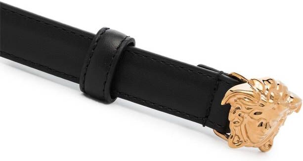 Versace Leren riem Zwart