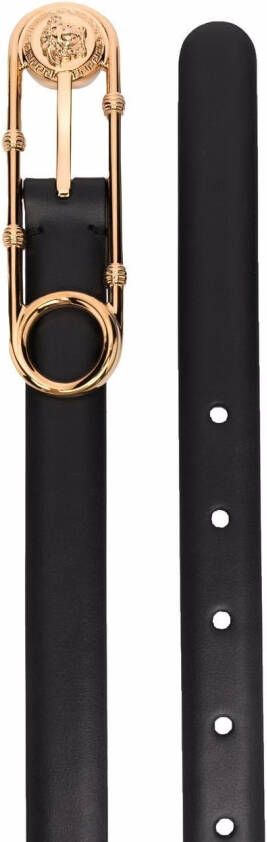 Versace Leren riem Zwart
