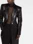 Versace Leren trenchcoat Zwart - Thumbnail 3