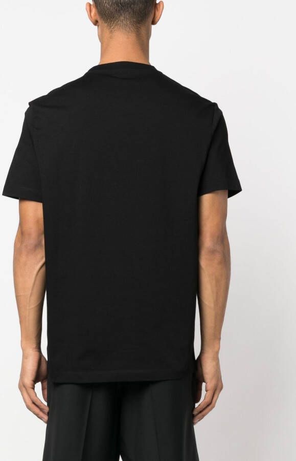 Versace T-shirt met logo-applicatie Zwart