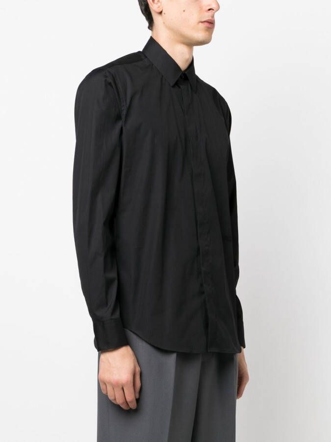 Versace Overhemd met geborduurd logo Zwart