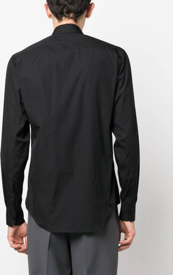 Versace Overhemd met geborduurd logo Zwart
