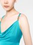 Versace Midi-jurk met col Blauw - Thumbnail 3